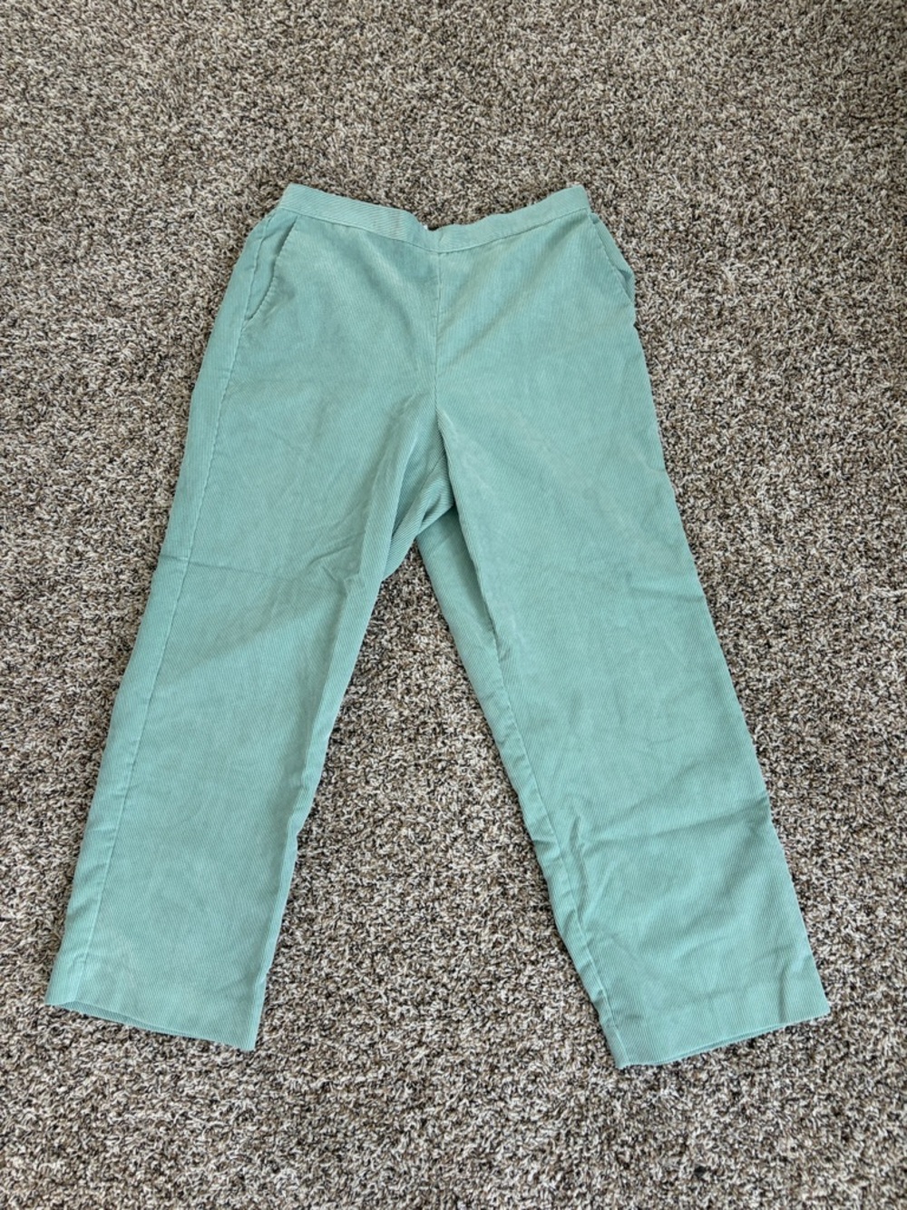 Alfred Dunner Seafoam Green Corduroy Pull-On Pants